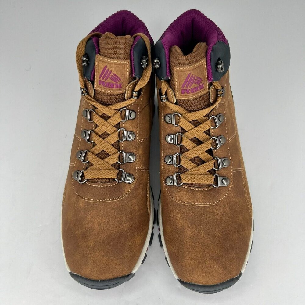RBX Womens EF9037 Turbo Brown Black Synthetic Lace Up Size 10 Hiking Boots - Picture 3 of 9
